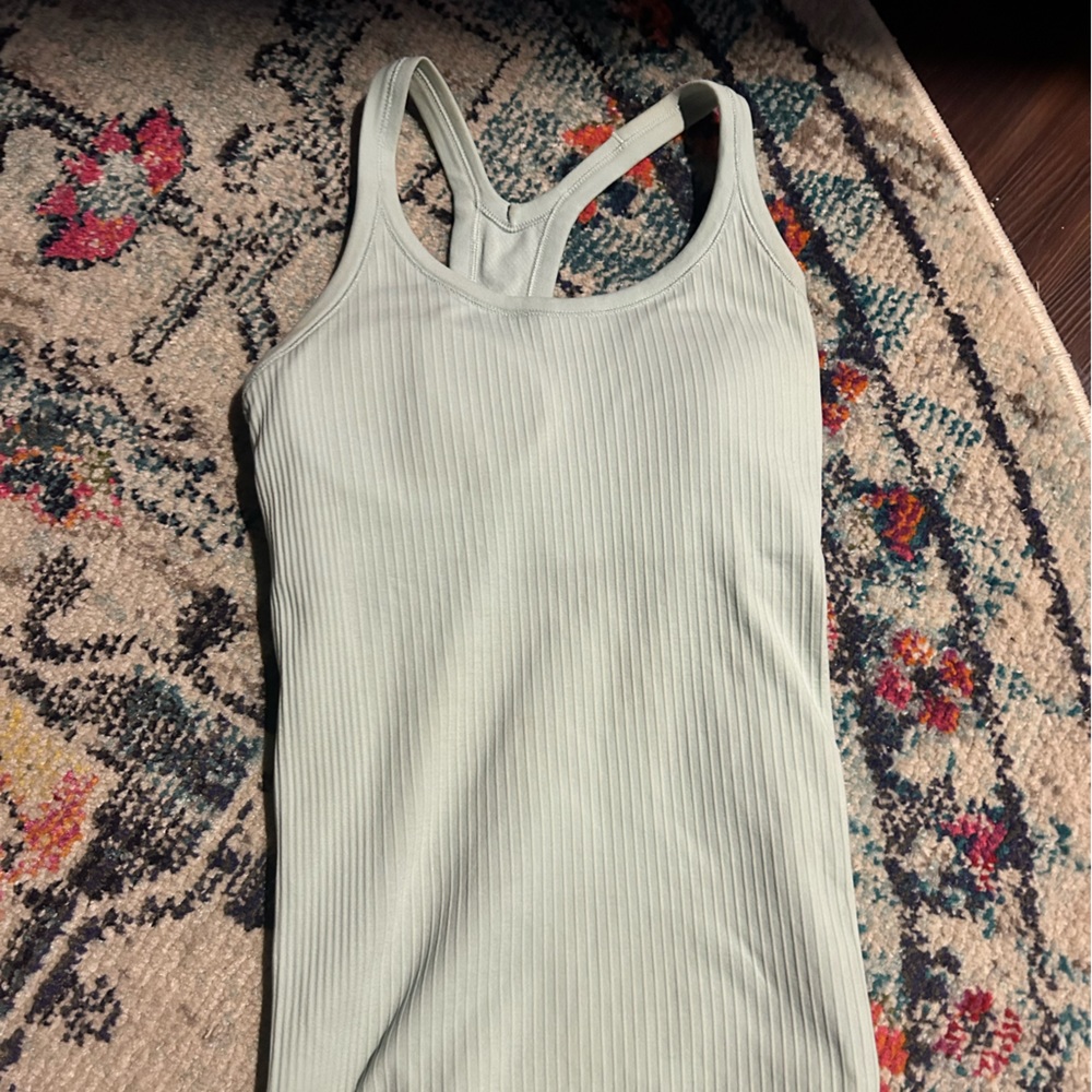 Lululemon mint green ebb to street tank top